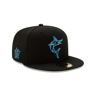 Sapca New Era Miami Marlins MLB 2021 Spring Training 59FIFTY Fitted - Negrii